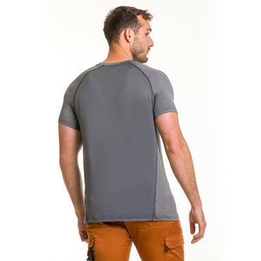 Polera Dry Fit Hw Spx Manga Corta Hombre Carbon Grey