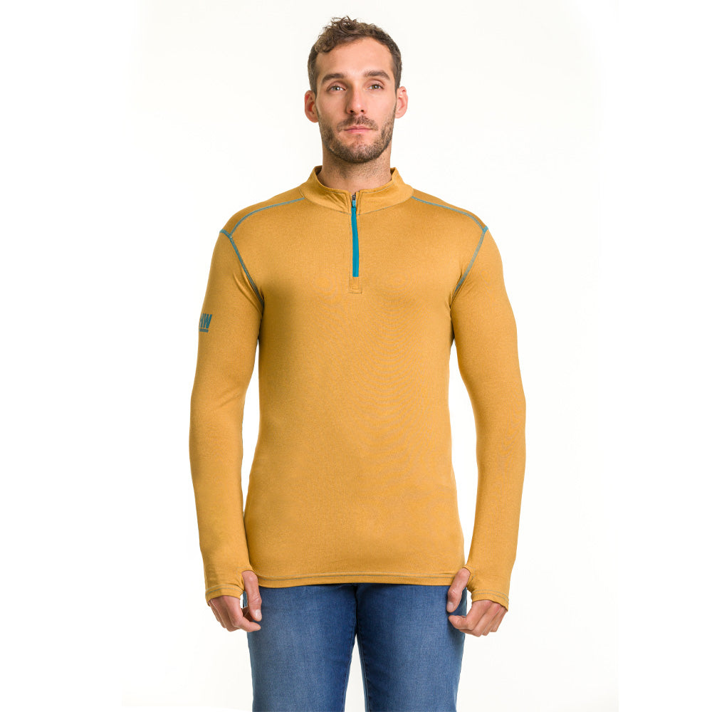 Polera Dry Fit HW SPX Manga Larga Hombre Mustard