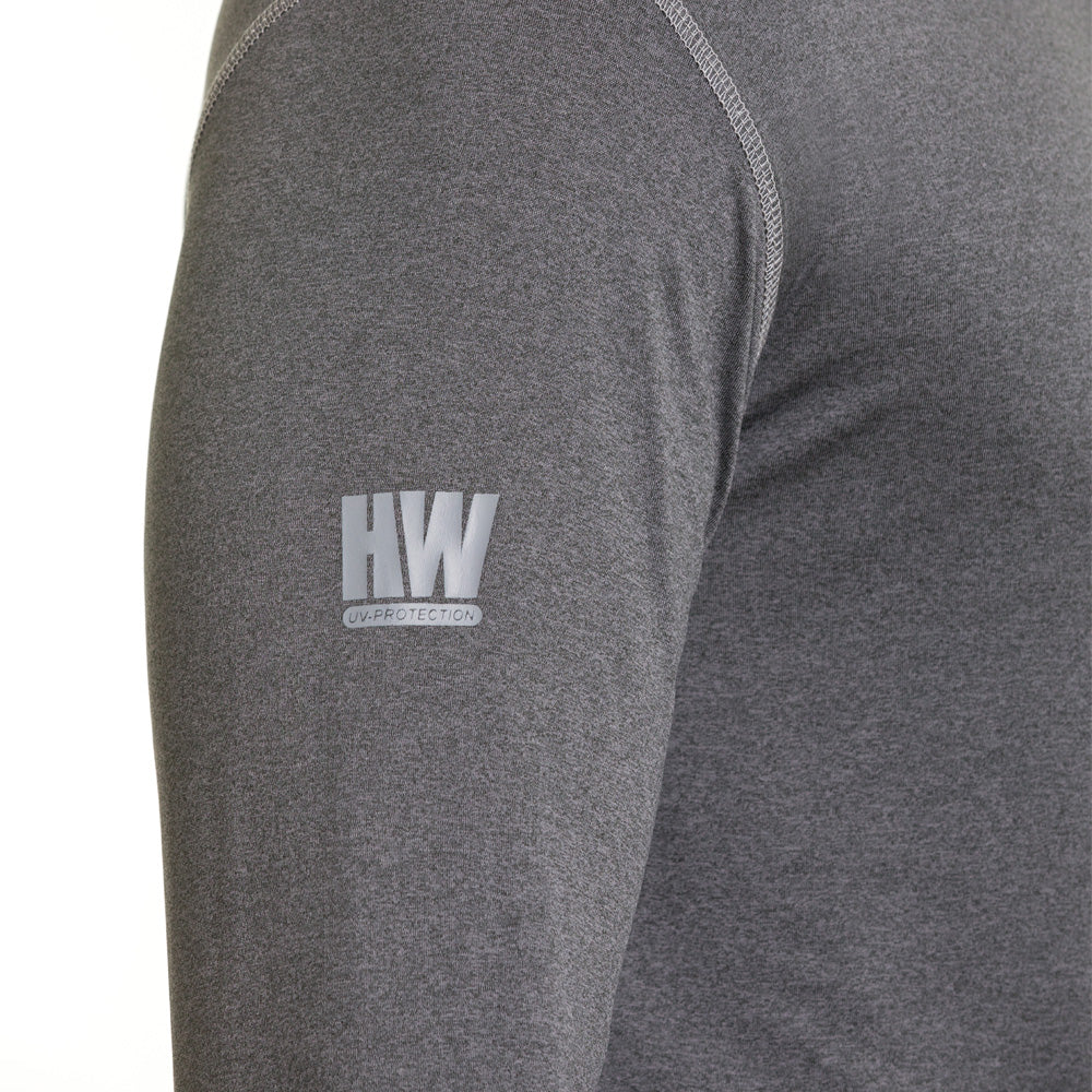 Polera Dry Fit HW SPX Manga Larga Hombre Carbon Grey