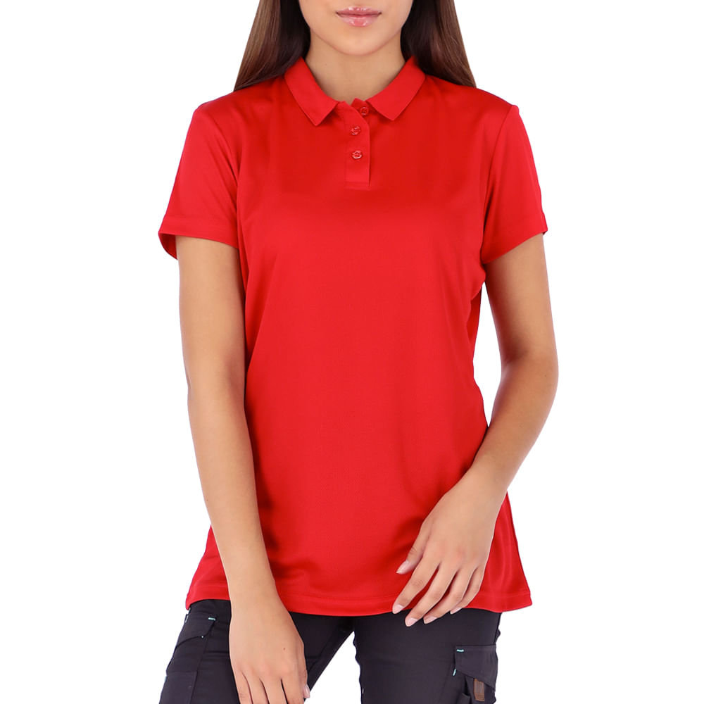 Polera Cooldry Quebec Manga corta Mujer Red