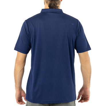 Polera Cooldry Quebec Manga Corta Azul