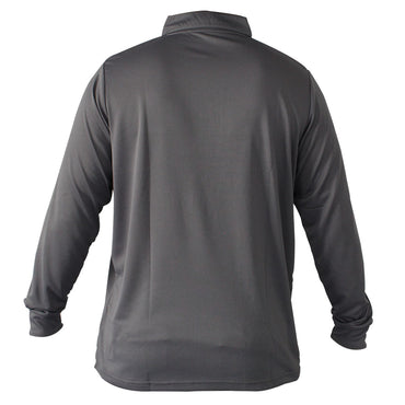 Polera Cooldry Quebec Manga Larga Gris