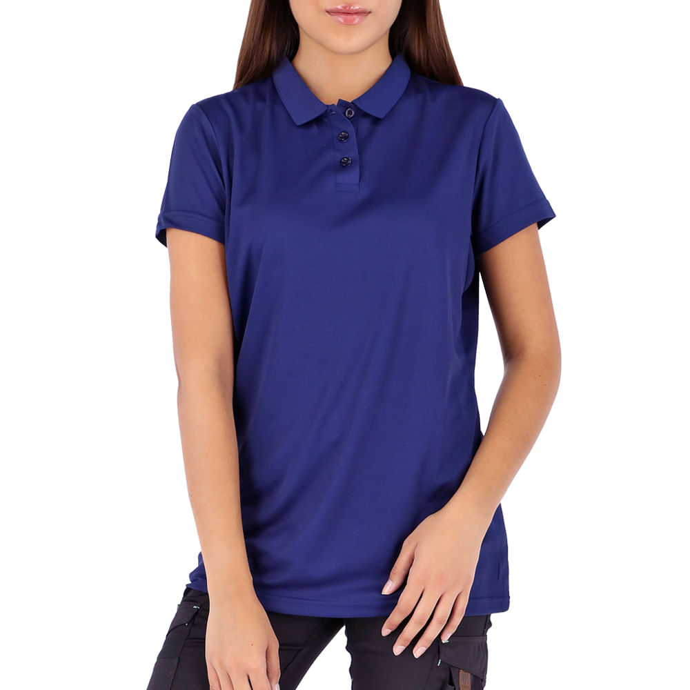 Polera Cooldry QUEBEC Manga corta  Mujer Azul