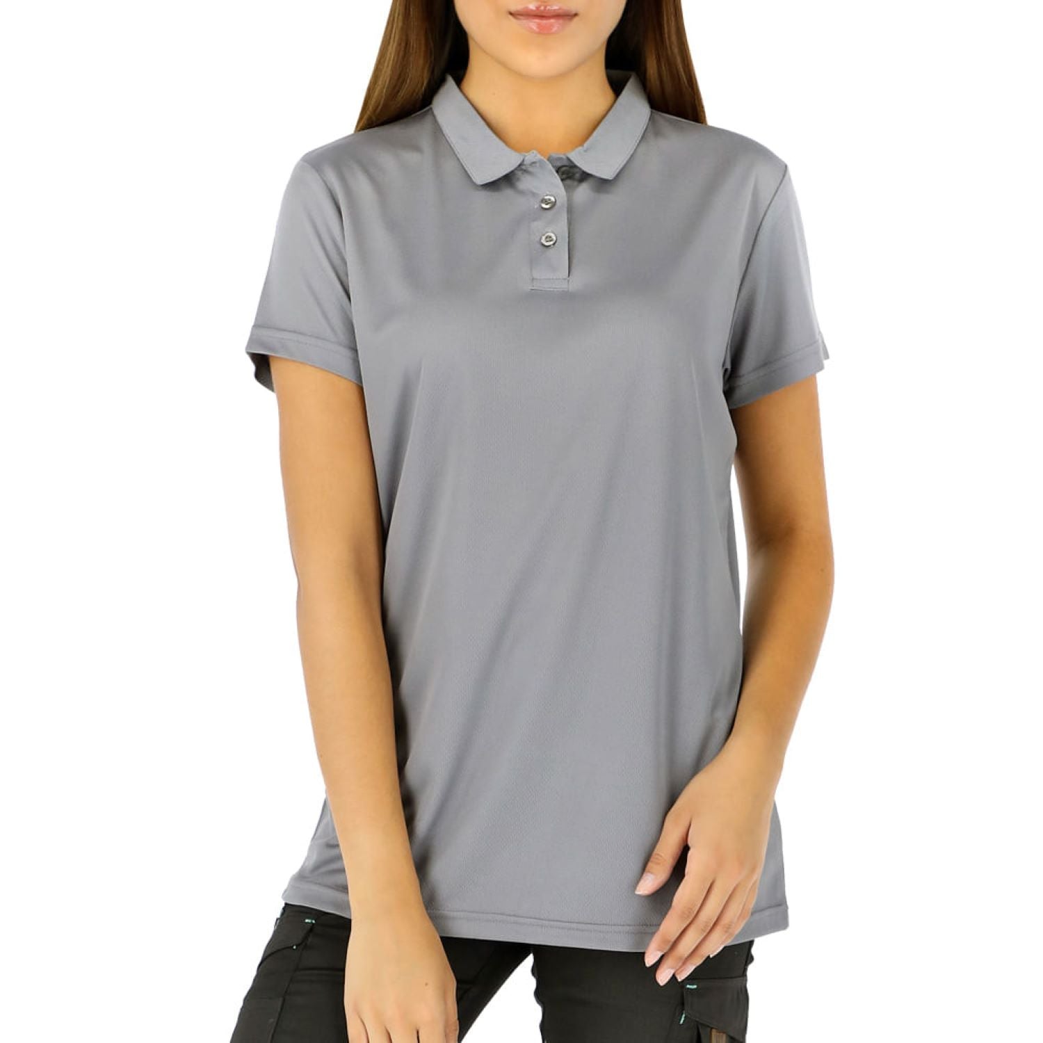 Polera Cooldry QUEBEC Manga corta  Mujer Gris