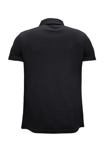 Polera Cooldry Quebec Manga Corta Negro